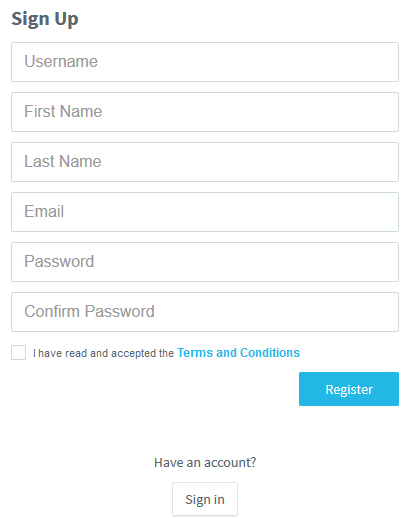 How to create an account and login