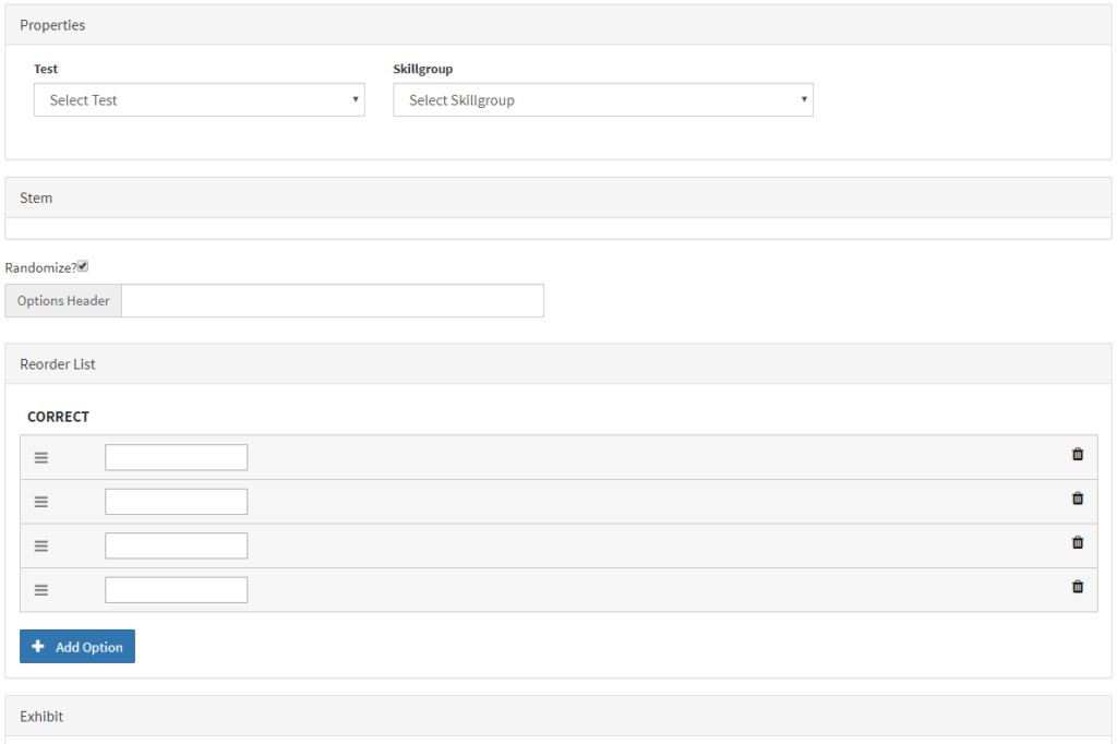 How to create/edit a Reorder list question
