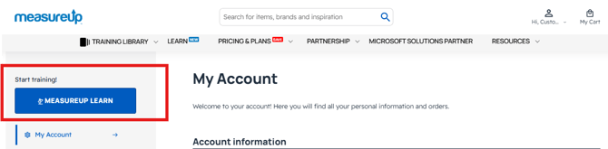MeasureUp LEARN_Acceso
