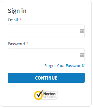 Type your Email and Password, and click on CONTINUE